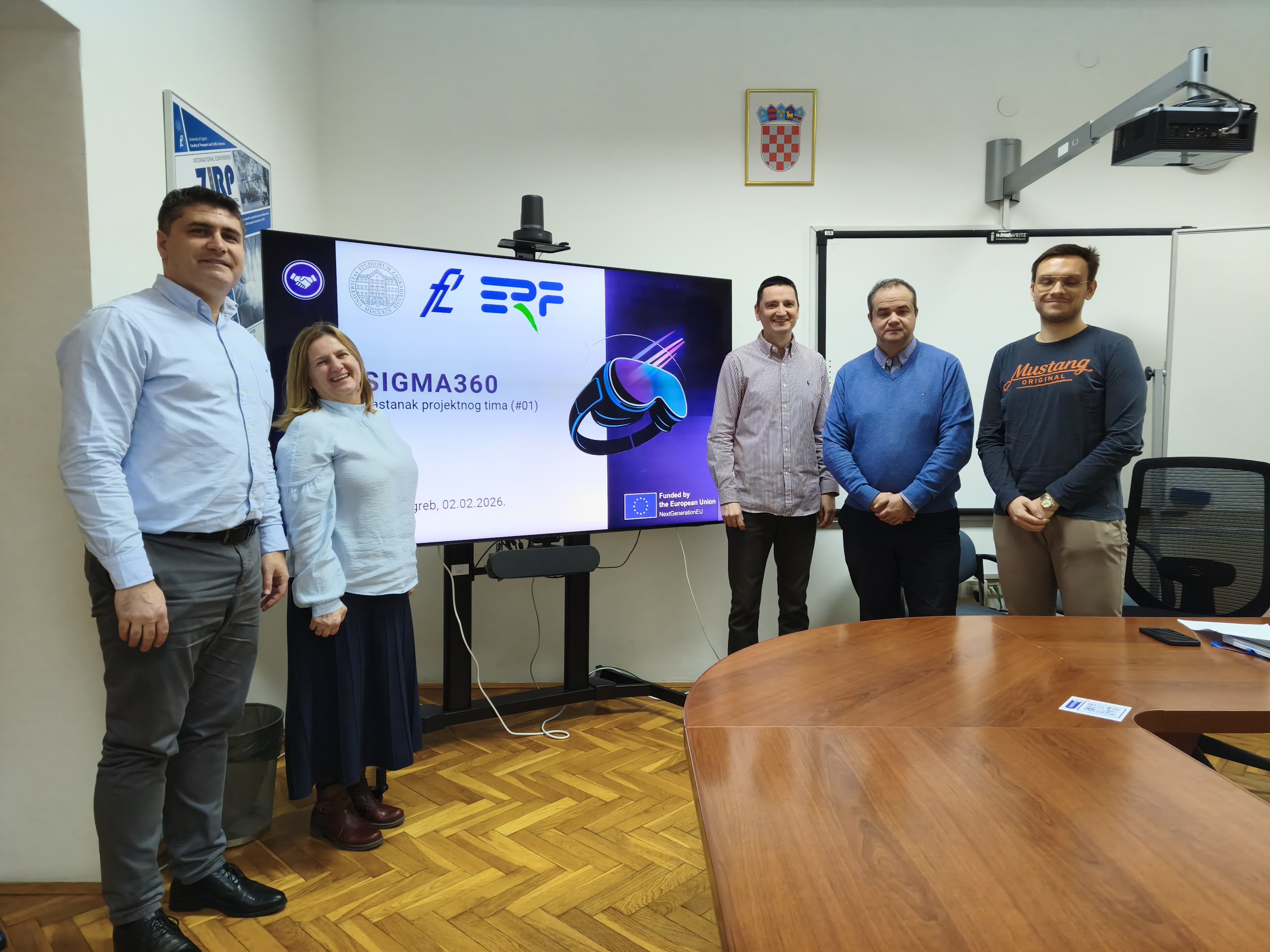 SIGMA360 project team on a kick-off meeting including a student member.