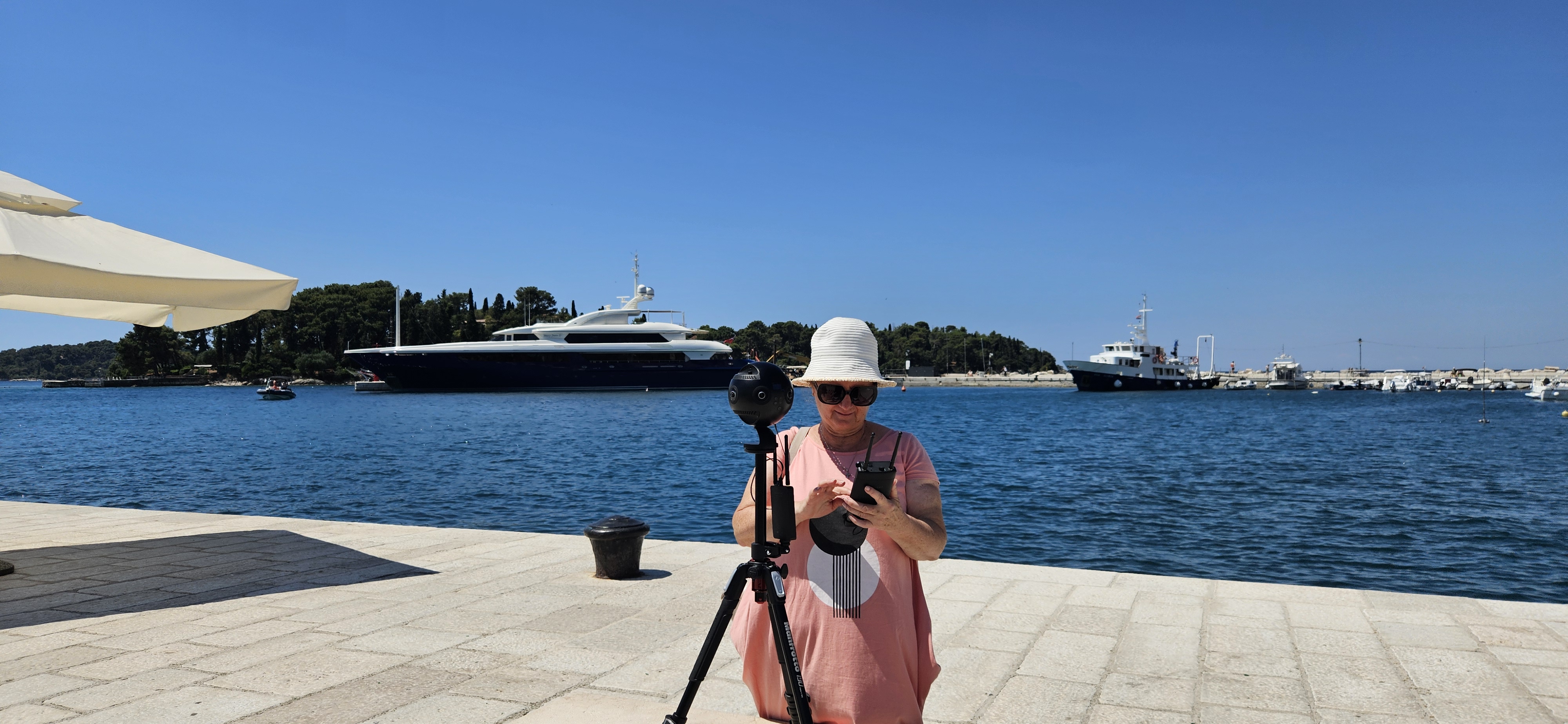 Field recording in Rovinj using Insta360 Pro2 camera